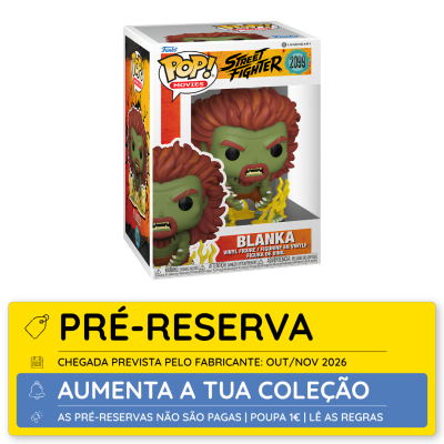 Figura Funko POP! Blanka do filme Street Fighter em caixa