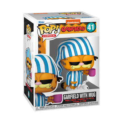 Figura Funko Pop! Garfield com caneca em embalagem