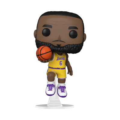 Figura Funko Pop de jogador de basquetebol dos Lakers número 6 com bola