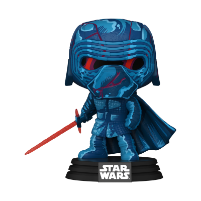 Figura Funko Pop Kylo Ren azul com espada vermelha em base preta STAR WARS