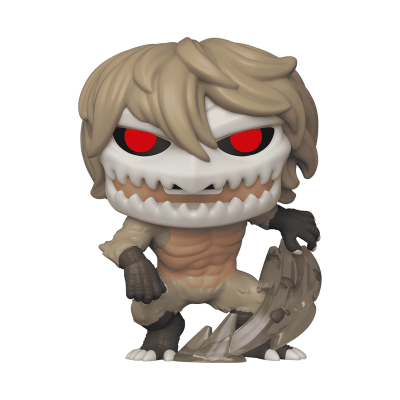 Boneco Funko Pop monstruoso com cabelo castanho claro e olhos vermelhos