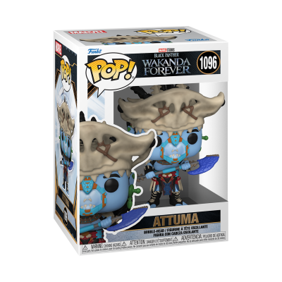 Funko Pop! Attuma de Black Panther Wakanda Forever na caixa.