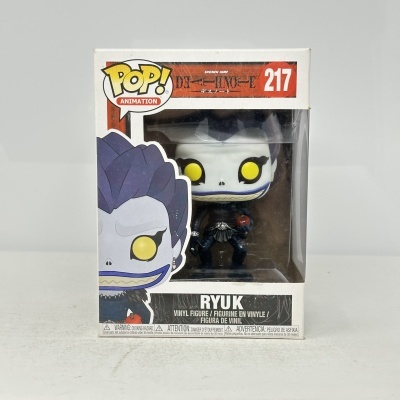 Funko Pop de Ryuk da série Death Note na caixa