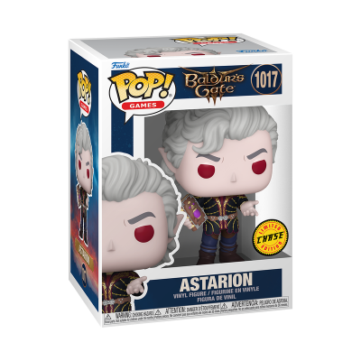 Figura de vinil Astarion de Baldur's Gate na caixa Pop! Games nº 1017