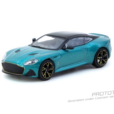 Carro modelo brinquedo azul metálico com teto preto e jantes pretas douradas