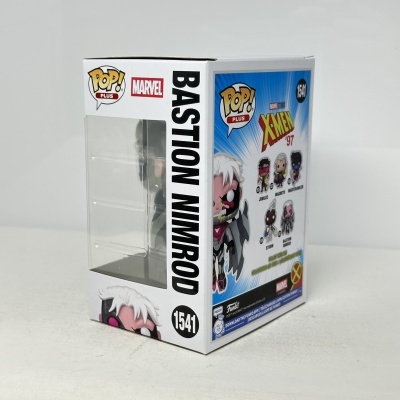 Caixa Funko Pop Plus Marvel Bastion Nimrod X-Men 97 branca e azul