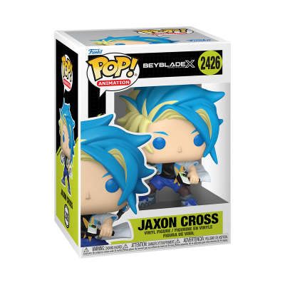Figura Funko Pop! Animation Jaxon Cross Beyblade X nº 2426 numa caixa de vinil
