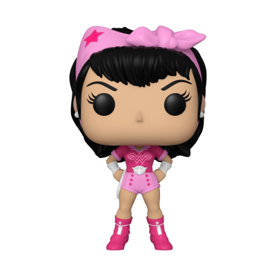 Figura Funko Pop feminina com roupa rosa e bandana com estrela