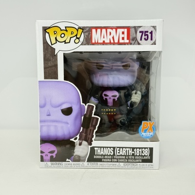 Figura Funko Pop! Marvel Thanos 751 em caixa com janela transparente