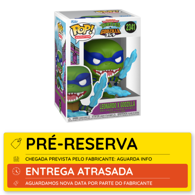 Figura Funko Pop Leonardo x Godzilla em caixa
