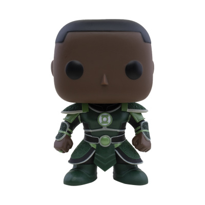 Figura Funko Pop de armadura verde com símbolo do Lanterna Verde
