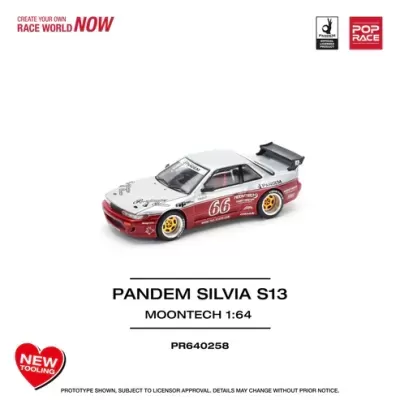 Miniatura de carro de corrida escala 1:64 vermelho e branco com número 66