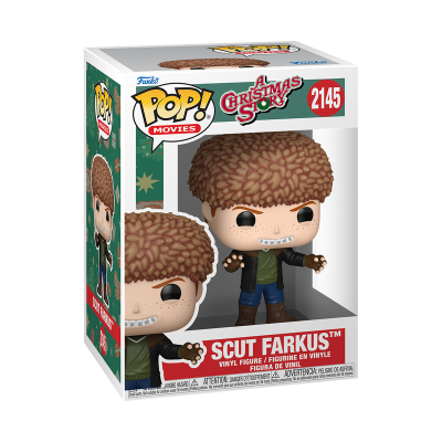 Figura Funko Pop Scut Farkus em caixa A Christmas Story