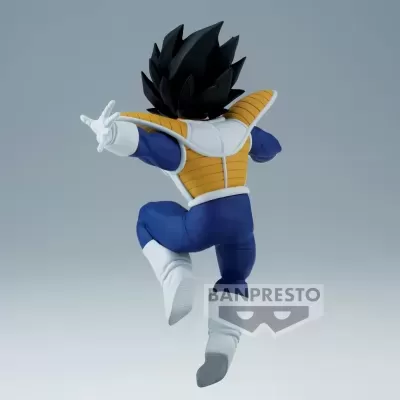 Boneco de ação Vegeta Dragon Ball em pose de ataque com armadura e roupa azul