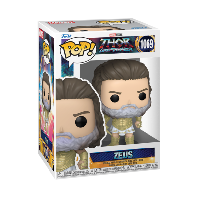 Boneco Funko Pop! Zeus Thor Love and Thunder na caixa