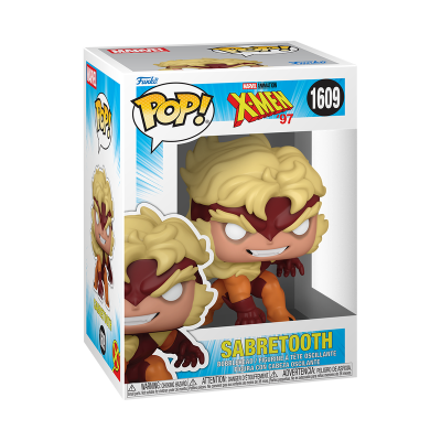 Figura Funko Pop Sabretooth Marvel X-Men 97 na embalagem