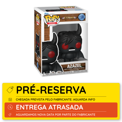 Figura Funko Pop! Azazel preto olhos vermelhos embalagem com aviso de pré-reserva