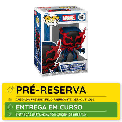 Funko Pop! Marvel Symbiote Spider-Man 2099 em caixa com pré-reserva.
