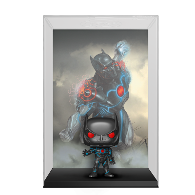 Figura colecionável de vinil com armadura futurista em caixa transparente