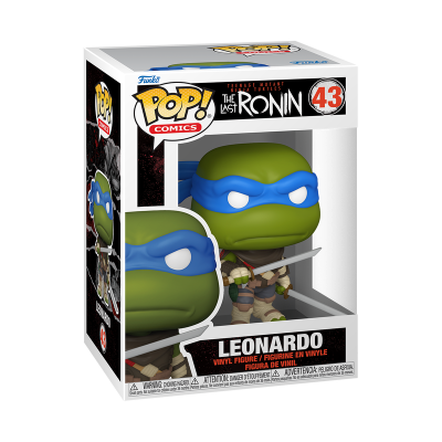 Figura Funko POP! Leonardo com máscara azul de vinil na caixa