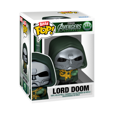 Figura colecionável de vinil Lord Doom Bitty Pop! em embalagem