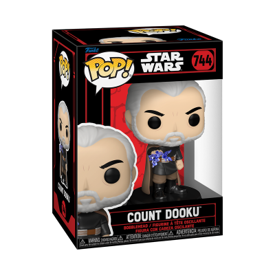 Figura Funko Pop! Count Dooku Star Wars número 744 em caixa