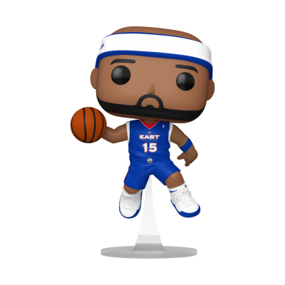 Funko Pop jogador de basquete com camisola azul e bola