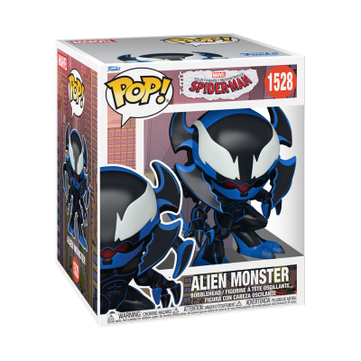 Figura Funko Pop! Alien Monster Marvel Spider-Man na caixa