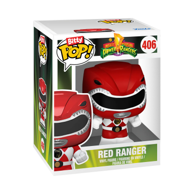 Figura de vinil Bitty Pop! Red Ranger Mighty Morphin Power Rangers, embalagem original.