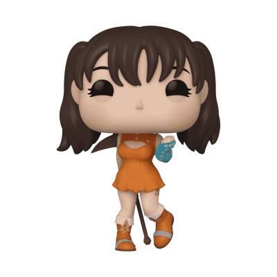 Figura Funko Pop de mulher com vestido laranja e botas