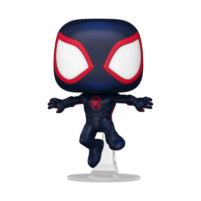 Figura Funko Pop Homem-Aranha azul e vermelho com base branca
