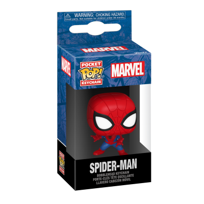 Chaveiro Spider-Man Marvel tipo Bobblehead em caixa azul