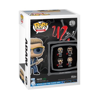 Embalagem Funko Pop Rocks U2 Adam número 270