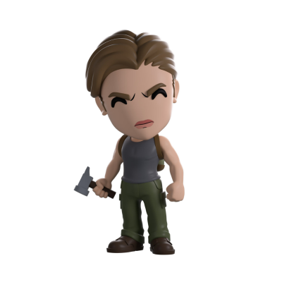 Figura colecionável estilo Funko Pop de personagem com machado