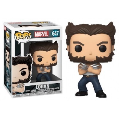 Figura Funko Pop! Logan da Marvel com garras metalizadas e roupa casual