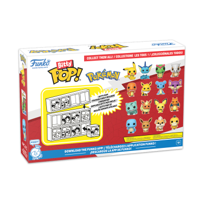 Caixa Funko Pop! Pokémon com várias figuras Pokémon ilustradas