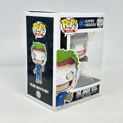 Figura Funko Pop! The Joker (Death of the Family) em caixa branca com janela transparente