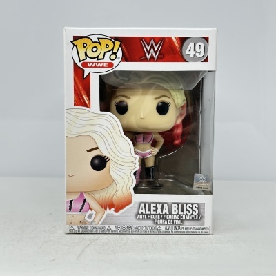Funko Pop Alexa Bliss WWE número 49 em caixa branca e vermelha