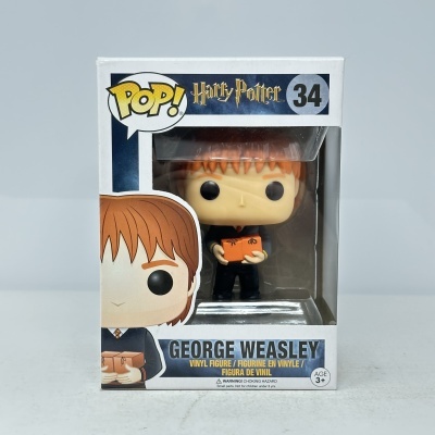 Figura Funko Pop George Weasley de Harry Potter com caixa branca e janela de plástico