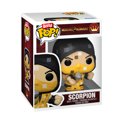 Figura Bitty Pop! Scorpion de Mortal Kombat em embalagem de vinil