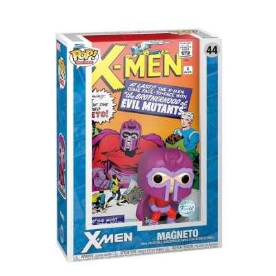 Figura Pop! Magneto X-Men, com embalagem colorida de banda desenhada