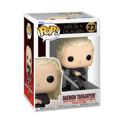 Figura POP! Daemon Targaryen número 23 da série House of the Dragon na caixa