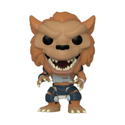 Figura colecionável Funko Pop lobisomem com armadura cinzenta