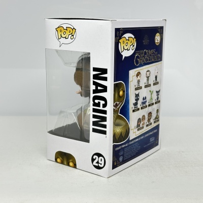 Caixa Funko Pop! NAGINI nº 29 com figura dentro e ilustração de serpente