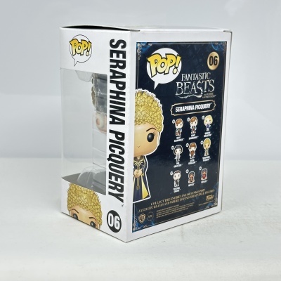 Caixa Funko Pop! de Seraphina Picquery da série Fantastic Beasts