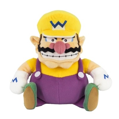 Boneco de peluche do personagem Wario com boné amarelo