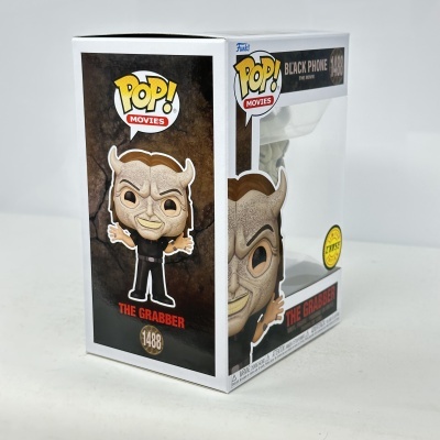 Boneco POP! Movies The Grabber da Black Phone em caixa branca com visor