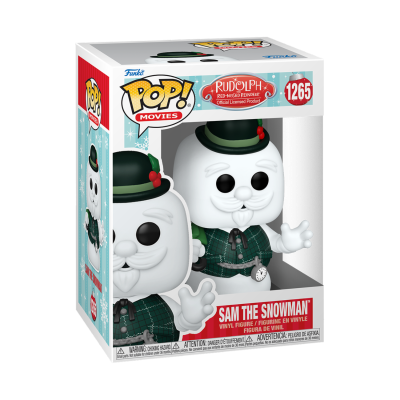Figura Funko Pop Sam The Snowman em caixa com visor transparente