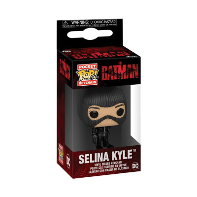 Chaveiro Pocket Pop! Selina Kyle de vinil em caixa The Batman