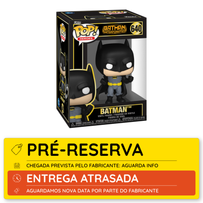 Figura Funko Pop! Batman Incorporated número 640 em caixa preta e amarela